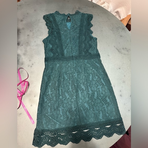 Lulus My Sweetheart Dark Teal Green Lace Mini Dress - Picture 9 of 9
